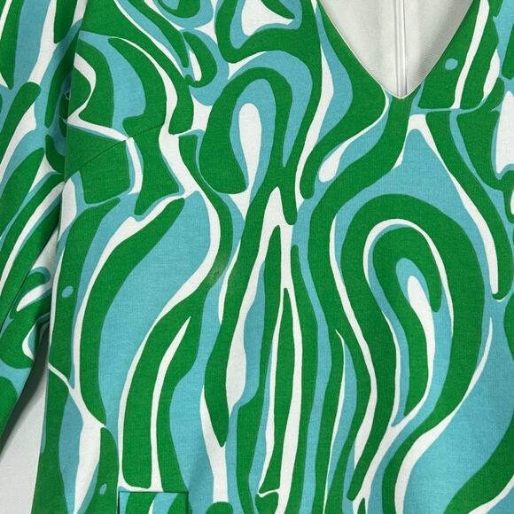Lilly Pulitzer Charlena Resort White Finders Keepers Shift Dress Green Blue - Picture 6 of 13